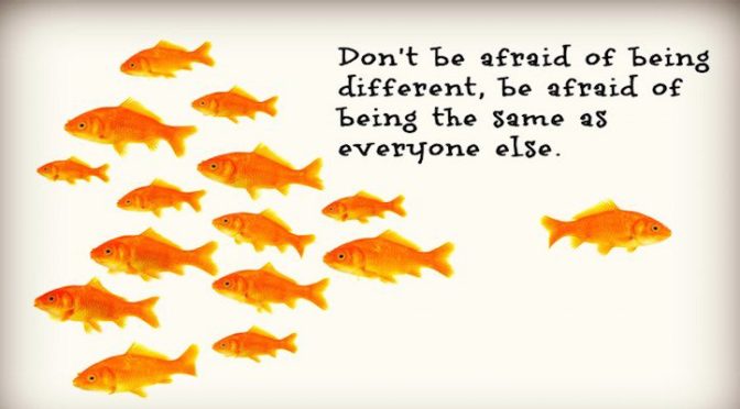 Monday Motivation:  Don’t Be Afraid to Be Different